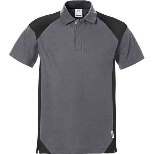 Fristads Poloshirt 7047 PHV-896-Grijs/Zwart-S