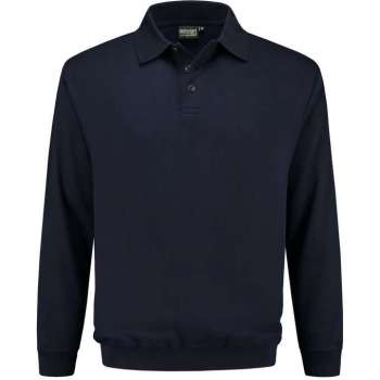 Indushirt polosweater biologisch katoen marine M