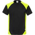 Fristads t-shirt 122396 zwart/fluorgeel