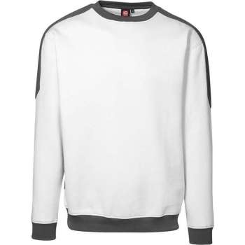 ID-Line 0362 Sweatshirt Wit/GrijsL