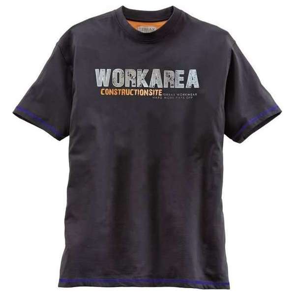 TERRAX WORKWEAR Heren T-shirt met opdruk zwart maat XXL