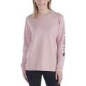 Carhartt Workwear Sleeve Logo Rose Smoke Heather Long Sleeve Shirt Dames M