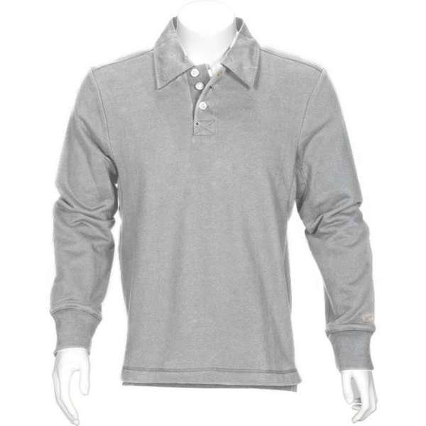 T'RIFFIC® SOLID Polosweater Brushed inside 80/20% katoen/polyester Grijs melee size L