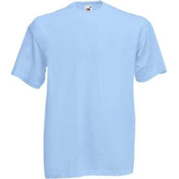 Fruit of the Loom T-shirt Valueweight, Sky Blue, Maat L ( 5 stuks onbedrukt)