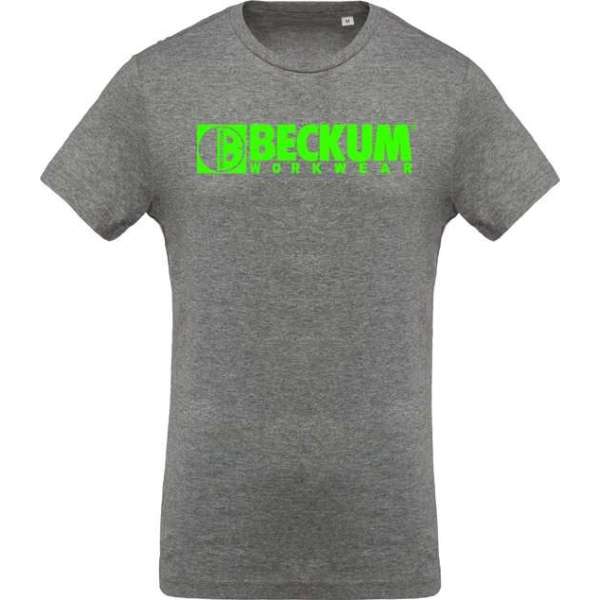 Beckum Workwear EBTS04 T-shirt met logo Grey Heather L