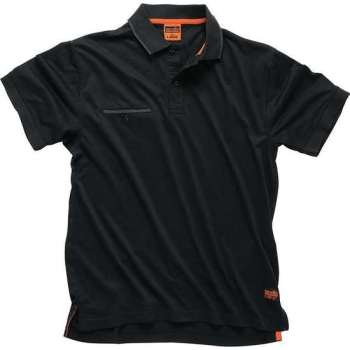 Scruffs Werkpolo, Zwart - Maat XL