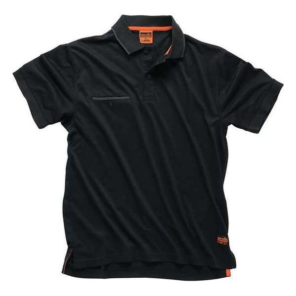 Scruffs Werkpolo, Zwart - Maat XL