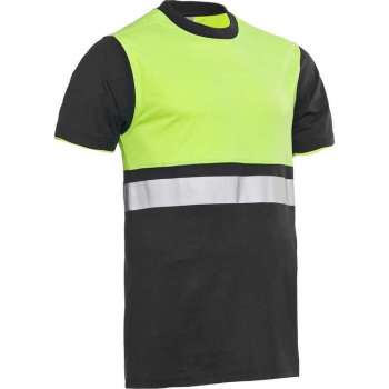 Santino Hivis t-shirt Hannover - 120149 - graphite / fluor geel - maat 3XL