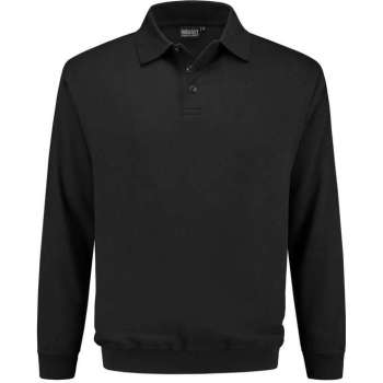 Indushirt polosweater biologisch katoen antraciet XL