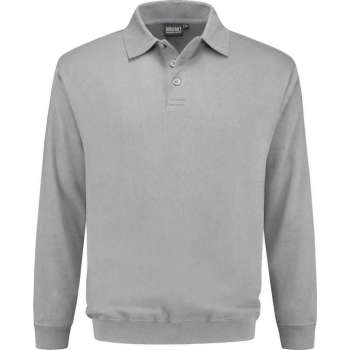 Indushirt polosweater biologisch katoen grijs XXL