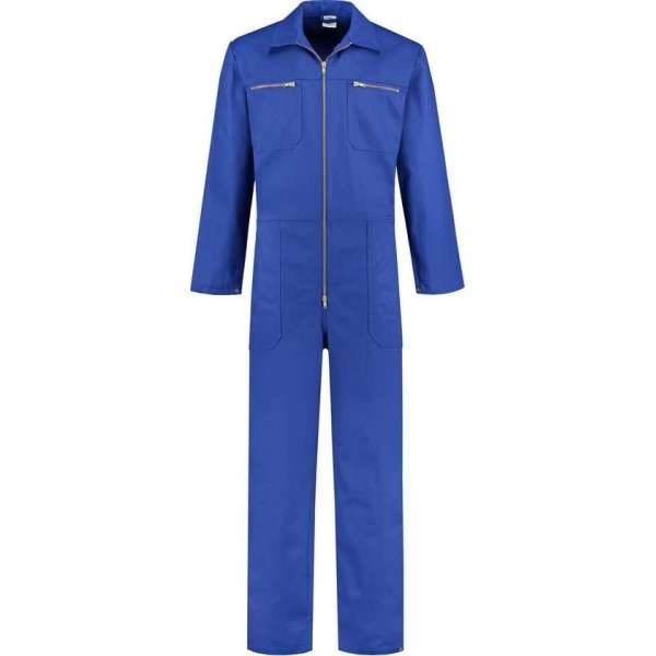 EM Workwear kinderoverall 100% katoen Korenblauw met rits maat 128