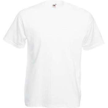 5 witte Fruit of the Loom t-shirts maat 3XL