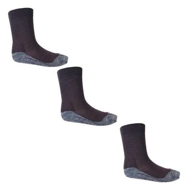 Stapp Unisex Walking Sok Zwart - Sokken - 3 x 43-46