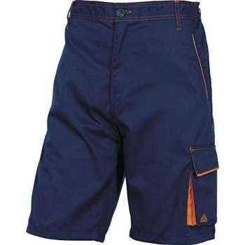 Deltaplus short bermuda werkbroek polyester/katoen - Blauw - L