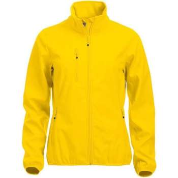 Clique Basic Softshell Jas Dames Lemon maat L