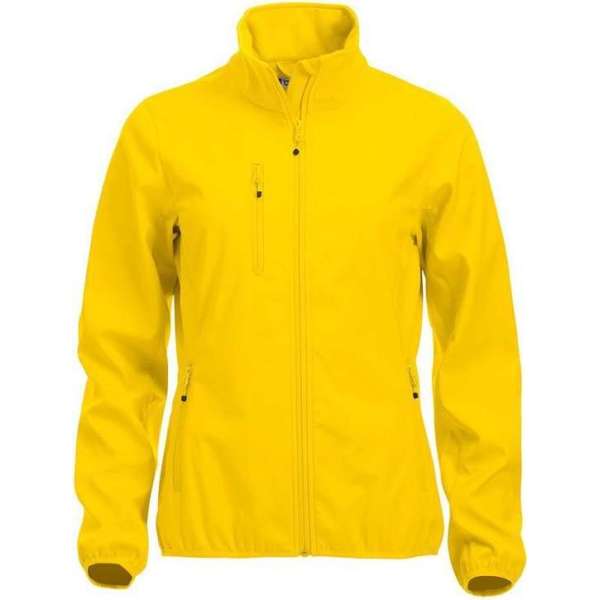 Clique Basic Softshell Jas Dames Lemon maat L