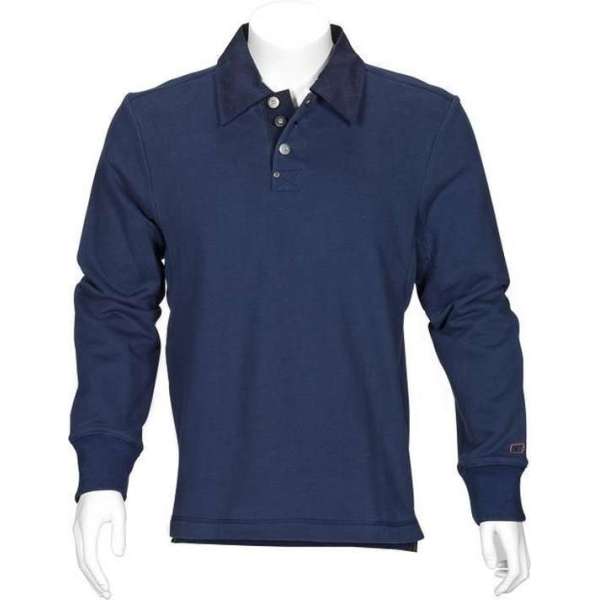 T'RIFFIC® SOLID Polosweater Brushed inside 80/20% katoen/polyester Marine size S