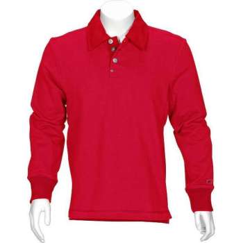 T'RIFFIC® SOLID Polosweater Brushed inside 80/20% katoen/polyester Rood size S