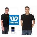 Wenaas - Dubbelpak T-shirt heren slim fit - gekamde katoen met 8% elastaan 200 gr/m2 - (MALAGA) 35031 Zwart