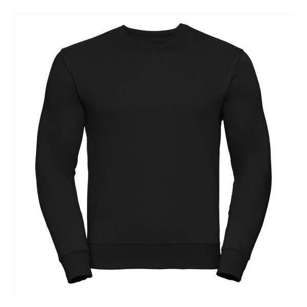 Russell Heren Sweatshirt Zwart Ronde Hals Regular Fit