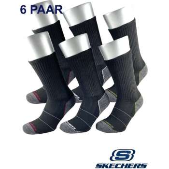 Skechers Wersokken - All-Day Comfort - Mesch Ventilation - Extended Cushion Zool - Arch Support - Multipack 6 Paar - 41/46