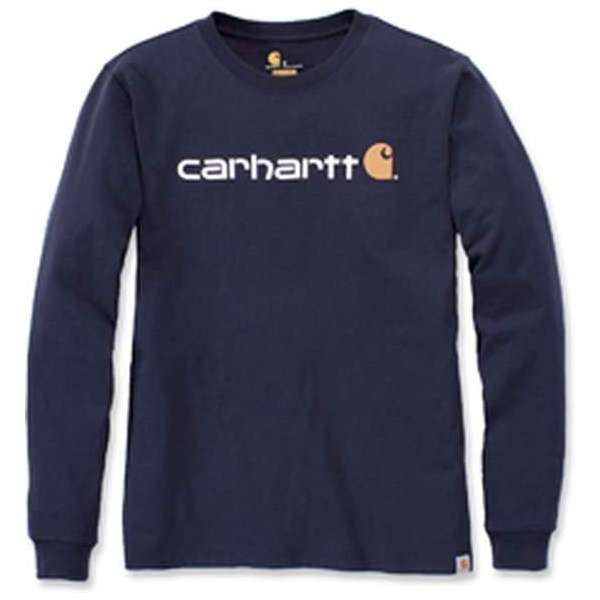 Carhartt Core Logo T-Shirt L/S 104107-Zwart-XXL