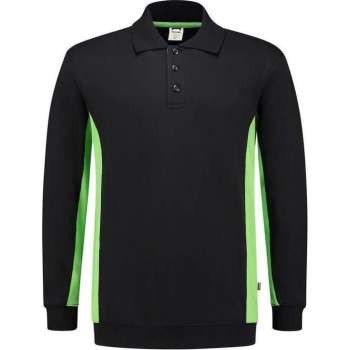 Tricorp 302003 Polosweater Bicolor Zwart/Lime maat S