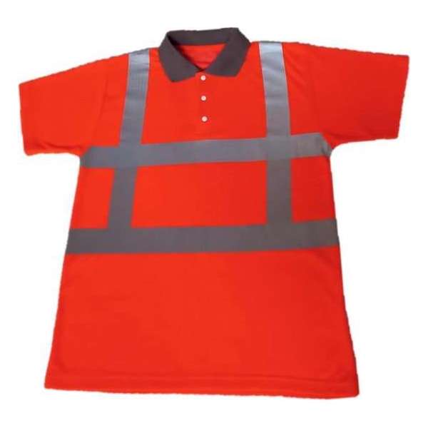 Polo RWS fluor oranje korte mouw maat S