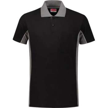 Workman Poloshirt Bi-Colour - 1406 zwart / grijs - Maat 2XL