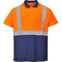 Poloshirt Oranje / Blauw hogezichtbaarheid Maat 3XL