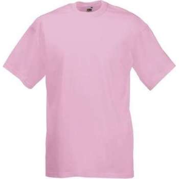 Fruit of the Loom T-shirt Valueweight, Rose, Maat XL ( 5 stuks onbedrukt)