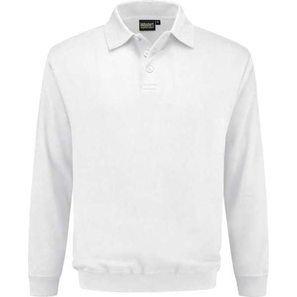 Indushirt polosweater biologisch katoen wit S