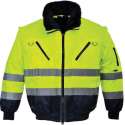 Pilotjack 3in1 Geel/blauw met reflectiestrepen Maat M - Portwest PJ50.