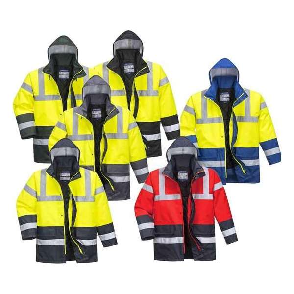 Portwest hi-vis contrast werkkleding verkeersjas jas Geel S466 MAAT  L