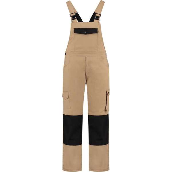 EM Workwear Tuinbroek katoen/polyester kaki-zwart maat 52