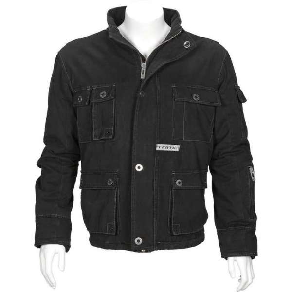 T'RIFFIC STORM  Jack Canvas coat 100% katoen Zwart - Maat 6XL