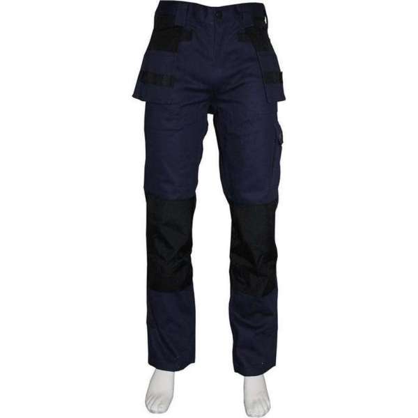 Yoworkwear Werkbroek 100% katoen navy-zwart maat 47