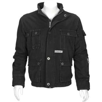 T'RIFFIC STORM  Jack Canvas coat 100% katoen Zwart - Maat L