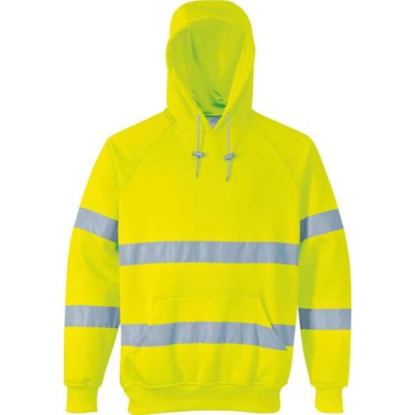 Portwest Hi-vis hooded sweatshirt, Geel, Maat S