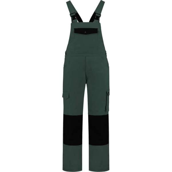 Yoworkwear Tuinbroek katoen/polyester flessengroen-zwart maat 56