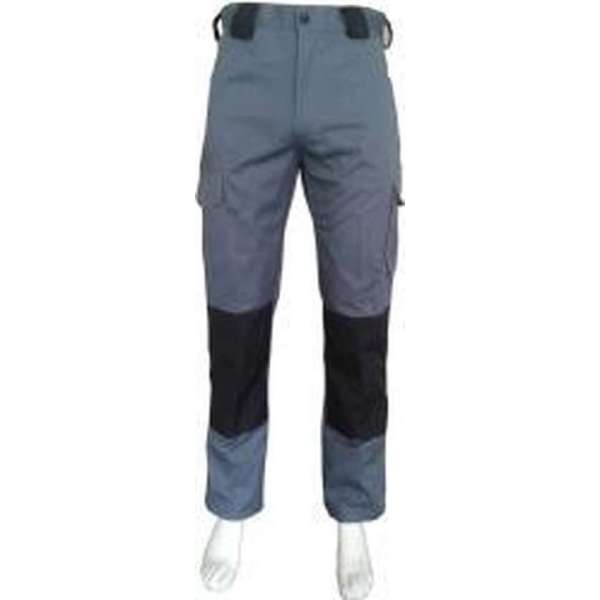 Yoworkwear Werkbroek katoen/polyester grijs-zwart maat 54