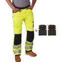 Portwest high visible werkbroek, type T501+gratis kniestukken Geel (Maat 32 S/M)