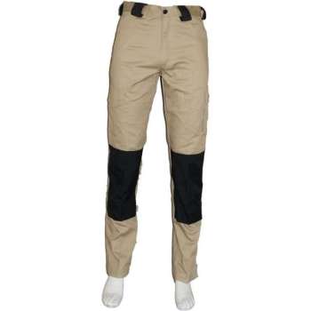 Yoworkwear Werkbroek katoen/polyester kaki-zwart maat 52