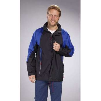 TERRAX WORKWEAR Herenjas wind- en waterdicht zwart/blauw maat XXL