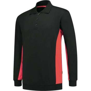 Tricorp 302003 Polosweater Bicolor Zwart/Rood maat L