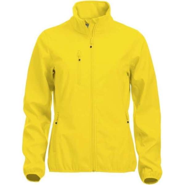 Clique Basic Softshell Jas Dames Lemon maat XS