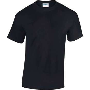 Gildan Heavy Cotton T-shirt 180 GSM, Kleur Zwart, Maat L (6 Stuks)