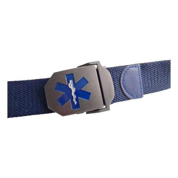 ‘tactische’ broeksriem met Star of Life logo BLAUW model 'Luxe'