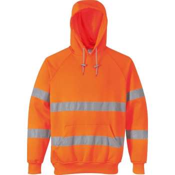 Portwest Hi-vis hooded sweatshirt, Oranje, Maat M