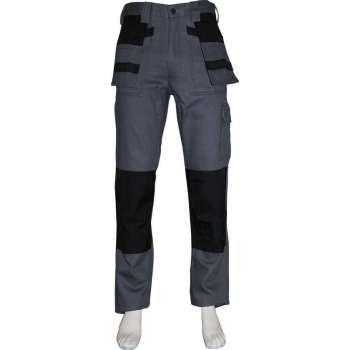 Yoworkwear Werkbroek 100% katoen grijs-zwart maat 47